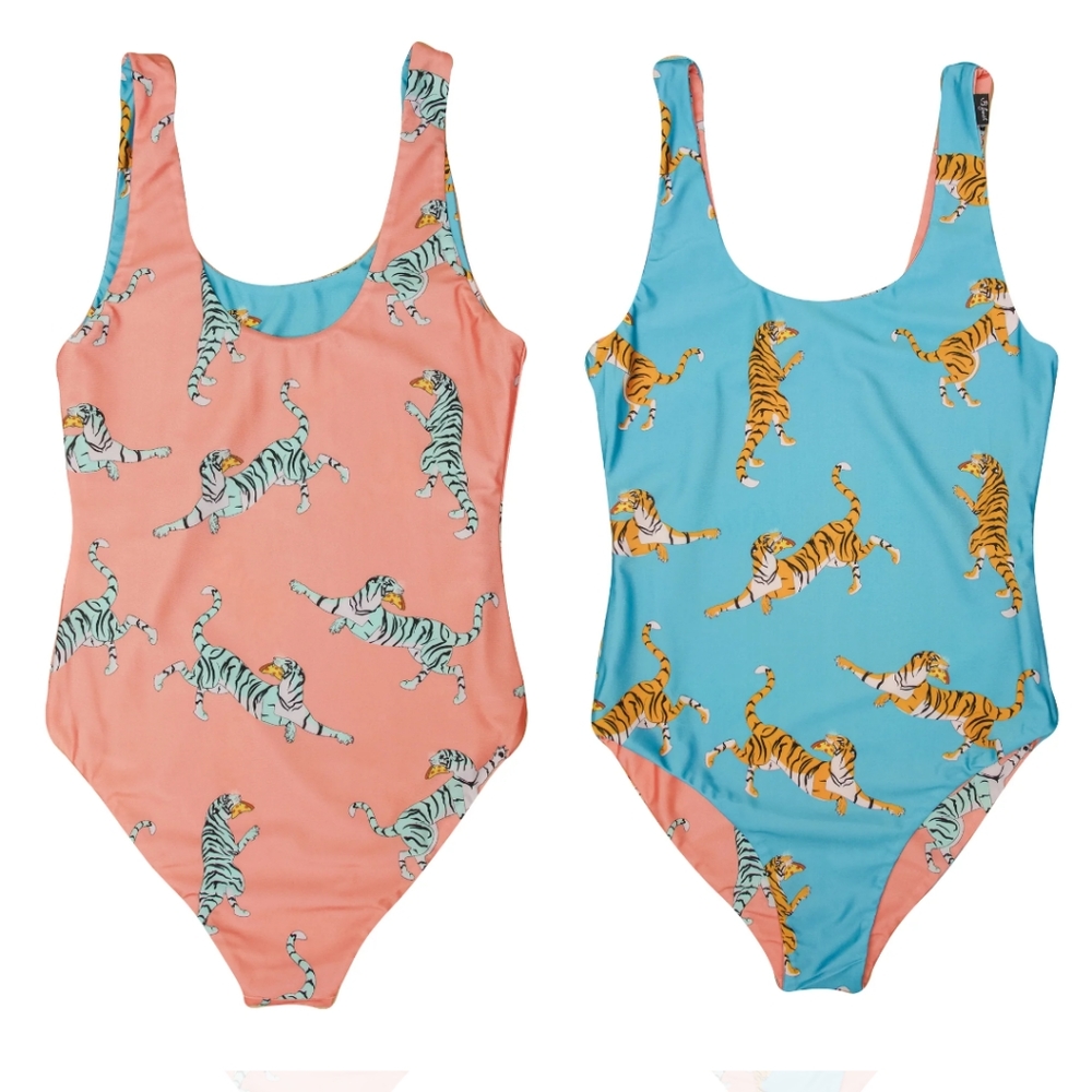 Pizza Tiger Reversible Swimsuit